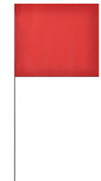4 X 5 INCH RED SURVEY FLAG