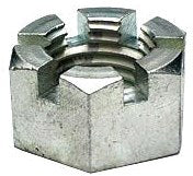SLOTTED HEX NUT 1-1/2 INCH ZINC