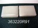 GRAY/SILVER VINYL ALL-WEATHER SEAT CUSHION