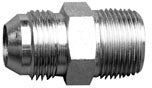 1/4 MALE JIC X 1/8 MALE PIPE - MALE CONNECTOR - STEEL