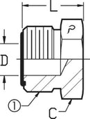 1/2 MALE OFS - PLUG - STEEL