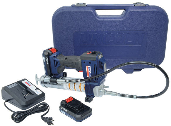 POWER LUBER 12V GREASE GUN KIT WITH 2 LITHIUM-ION BATTERIES