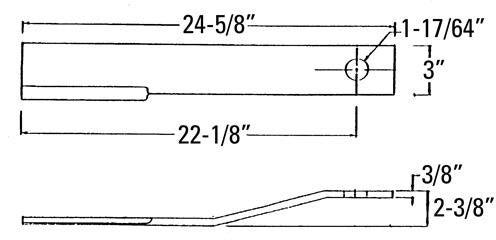 FOR BUSH HOG 24-5/8 CCW ROTARY CUTTER BLADE