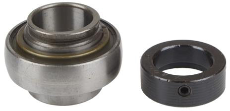 INSERT BEARING WITH LOCK COLLAR - 1-3/4" BORE  -WIDE INNER RING - GREASABLE