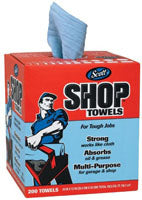 SCOTT BLUE SHOP TOWEL IN A BOX - 200 SHEETS     8/CASE
