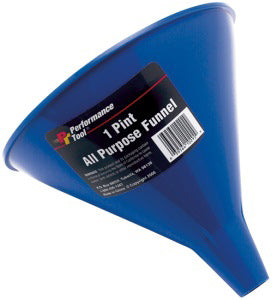 1 PINT ALL PURPOSE FUNNEL - BLUE PLASTIC