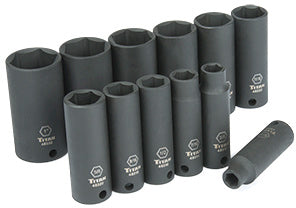 12 PC 3/8" DRIVE SAE DW IMPACT SOCKET SE