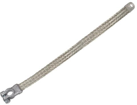 24 INCH 2 AWG BATTERY GROUND STRAP WITH TOP POST STRAIGHT X 7/16 EYELET CONNECTIONS