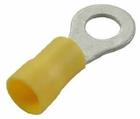 RING TERMINAL INSULATED YELLOW 12-10AWG 1/4'' 12PK
