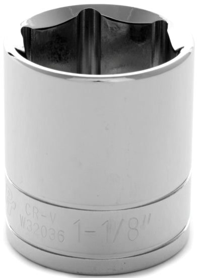 1-1/8 INCH X 6 POINT STANDARD IMPACT SOCKET - 1/2 INCH DRIVE