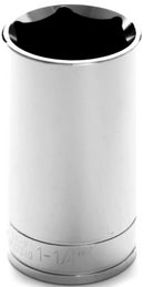 1-1/4 INCH X 6 POINT DEEP WELL IMPACT SOCKET - 1/2 INCH DRIVE