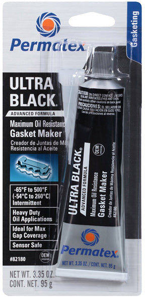 PERMATEX ULTRA BLACK HI-TEMP GASKET MAKER - 3.25 OUNCE TUBE