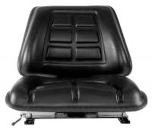 UNIVERSAL AG / INDUSTRIAL SEAT WITH SLIDE TRACK - BLACK VINYL